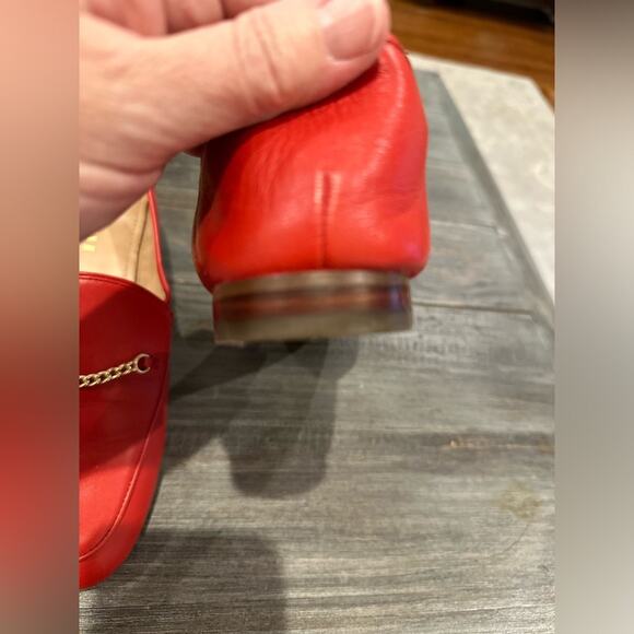 Coach Hanna Chain Leather Slip-On Driver Loafers - Picture 9 of 10